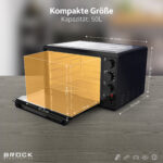 TO 5002 BKI Backofen mit Infrarotkochfeld 50L – Bild 6