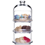 96815 Patisserie mit 3 Schalen und Deckel 26x12cm