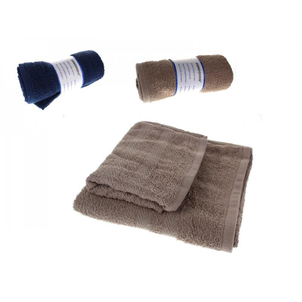 59043-HSS-129020 (1) Handtücher, 2er-Set, 40x60 + 50x100 cm 390 g / m² - Farbmix – Bild 1