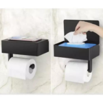Toilettenpapierhalter mit Ablage – Bild 2