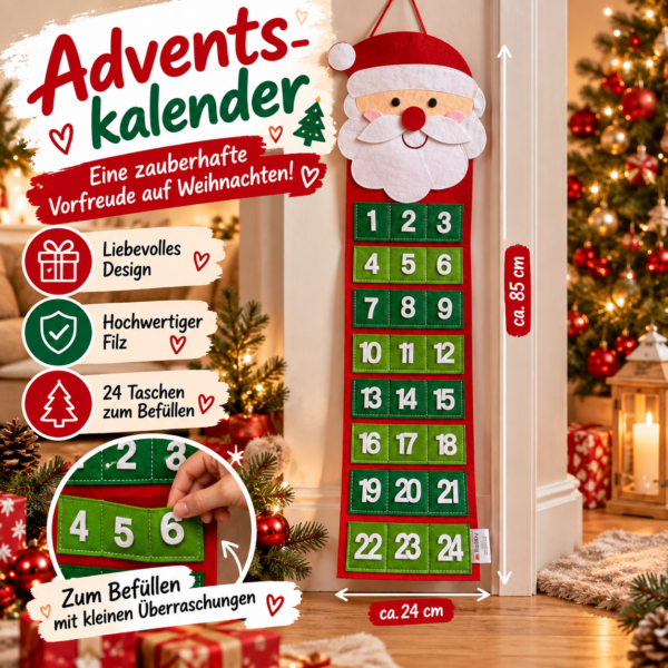 Weihnachtskalender zum selbst befüllen